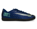 Nike Kids Mercurial Vapor 13 Academy MDS Indoor Soccer Shoes Blue Void/Barely Volt/White