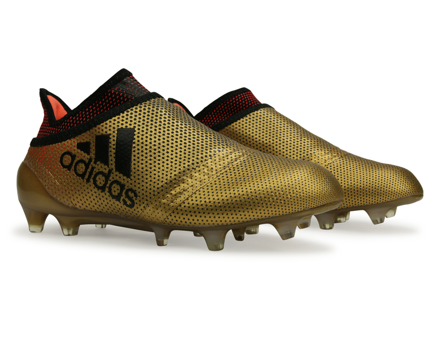 adidas Kids X 17+ PURESPEED FG Tactile Gold Metallic/Core Black/Solar Red