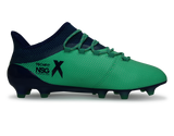 adidas Men's X 17.1 FG Aero Green/Uni Ink/HiRes Green