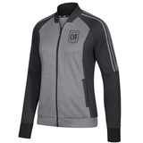 adidas Women's LAFC Athnem Full- Zip Jacket Black/Heathered Black