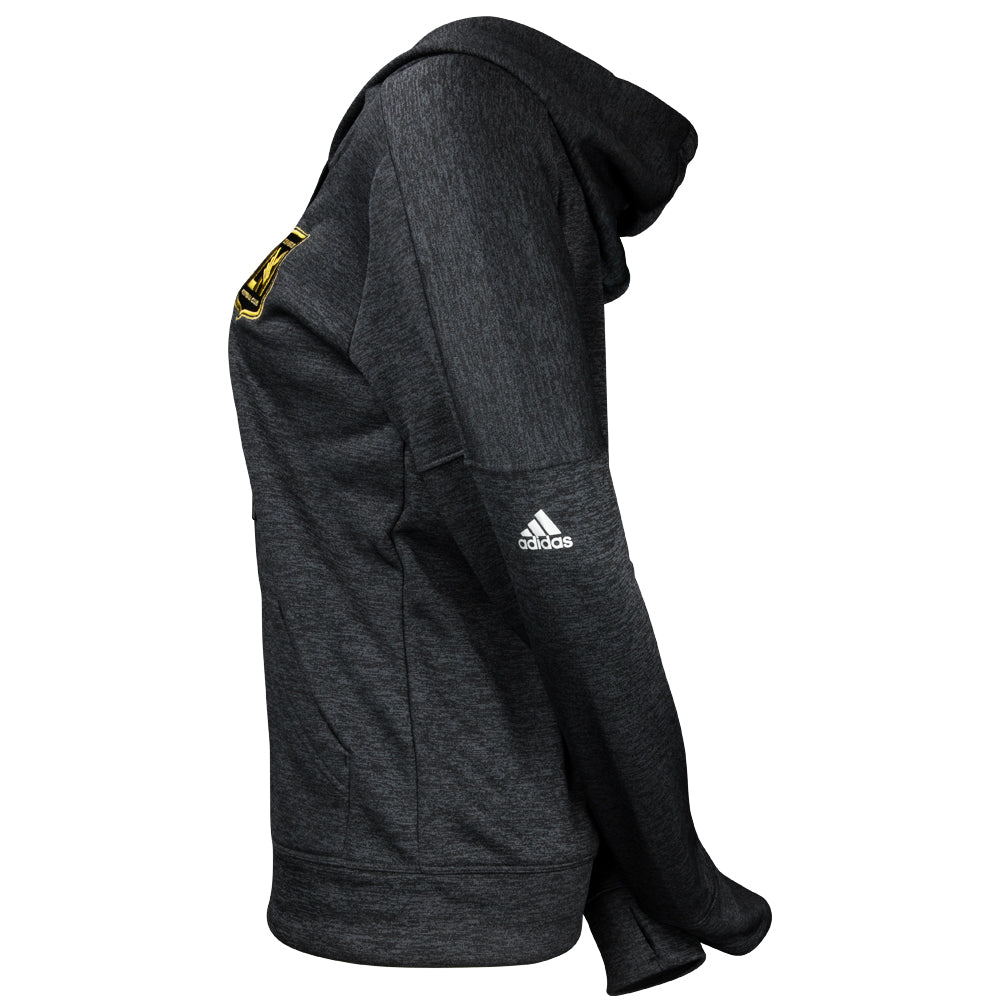 adidas Women's LAFC Team Issue Fleece Full-Zip Jacket Heather Black
