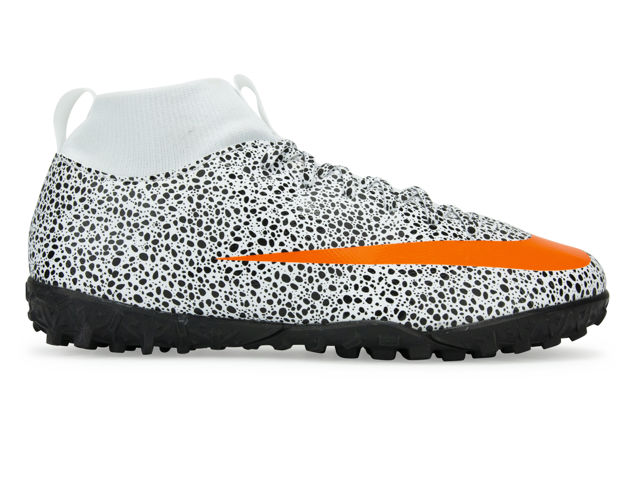 Nike Kids Mercurial Superfly 7 Academy CR7 Turf Soccer Shoes White Black 1