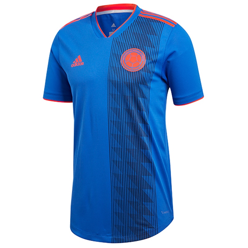 adidas Men's Colombia 18/19 Away Jersey Bold Blue/Solar Red