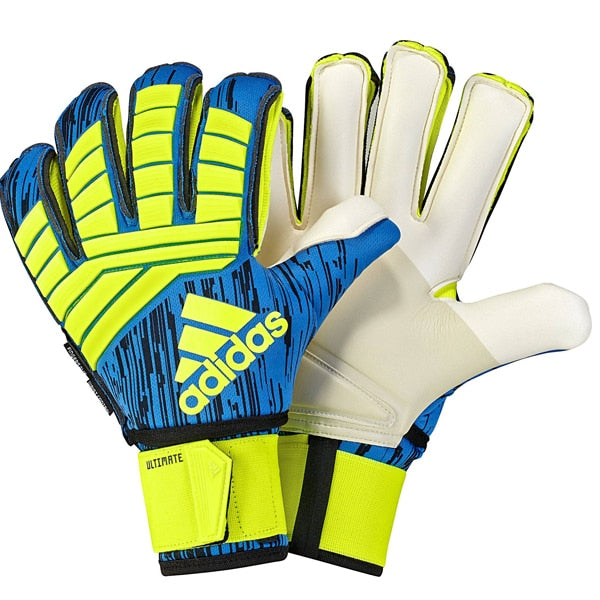 adidas Men's Predator Ultimate Fingersave Goalkeeper Gloves Solar Yellow/Black/Football Blue