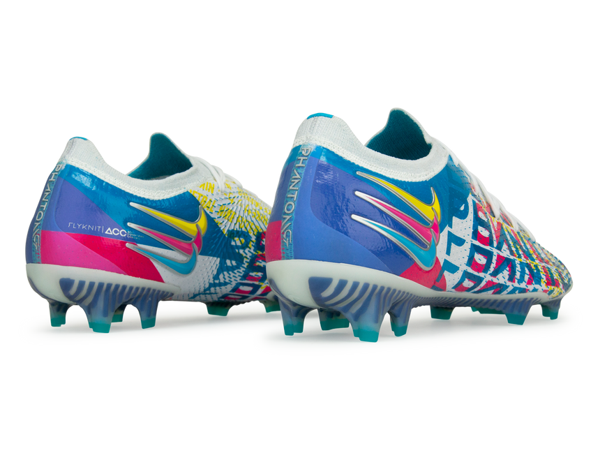 Nike Men's Phantom GT Elite 3D FG White/Pink/Yellow/Blue