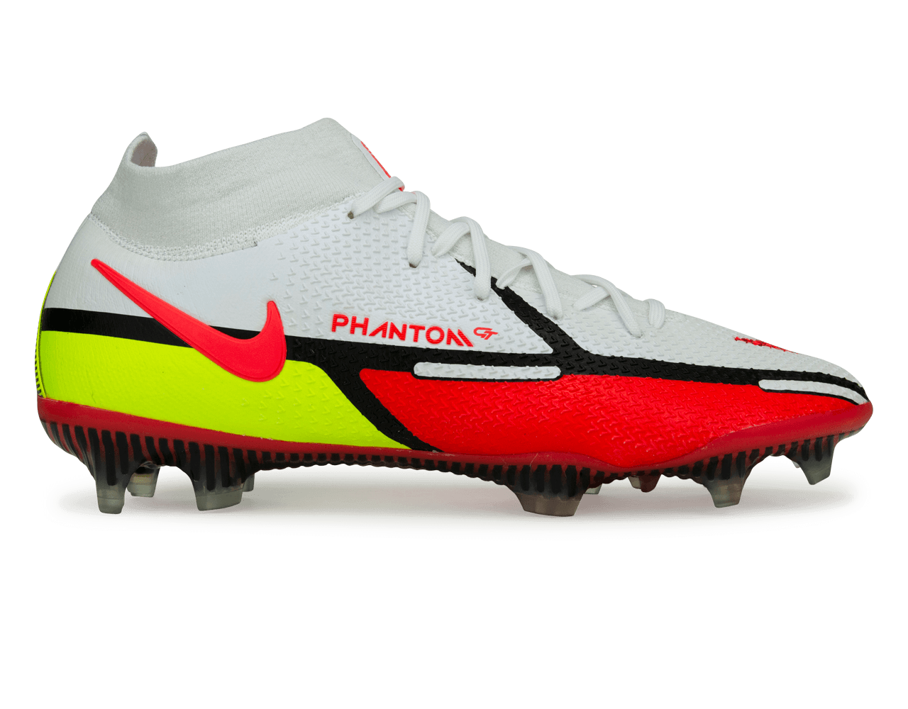 Nike Men's Phantom GT2 DF Elite FG White/Bright Crimson Front
