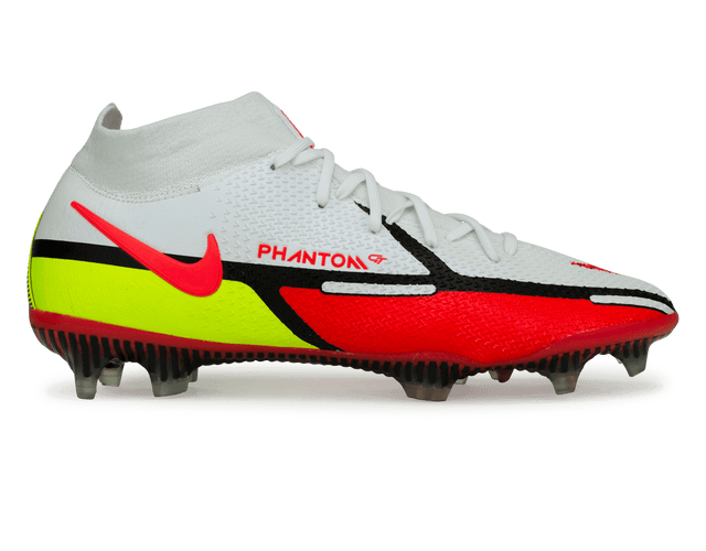 Nike Men's Phantom GT2 DF Elite FG White/Bright Crimson Front