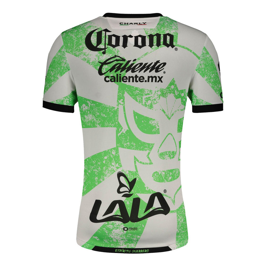 Charly Men's Santos Laguna Jersey Luchador 2021/22 White/Green Back