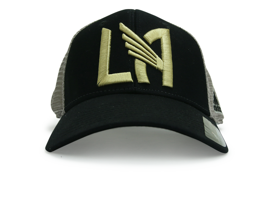 adidas Men's LAFC Mesh Back Structured Flex Cap Black