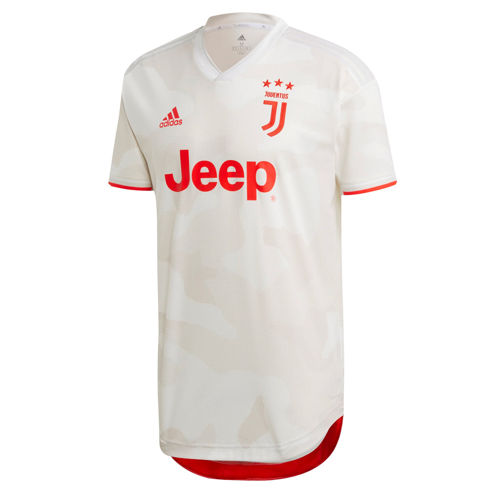 adidas Men's Juventus 19/20 Authentic Away Jersey Raw White/Red Orange