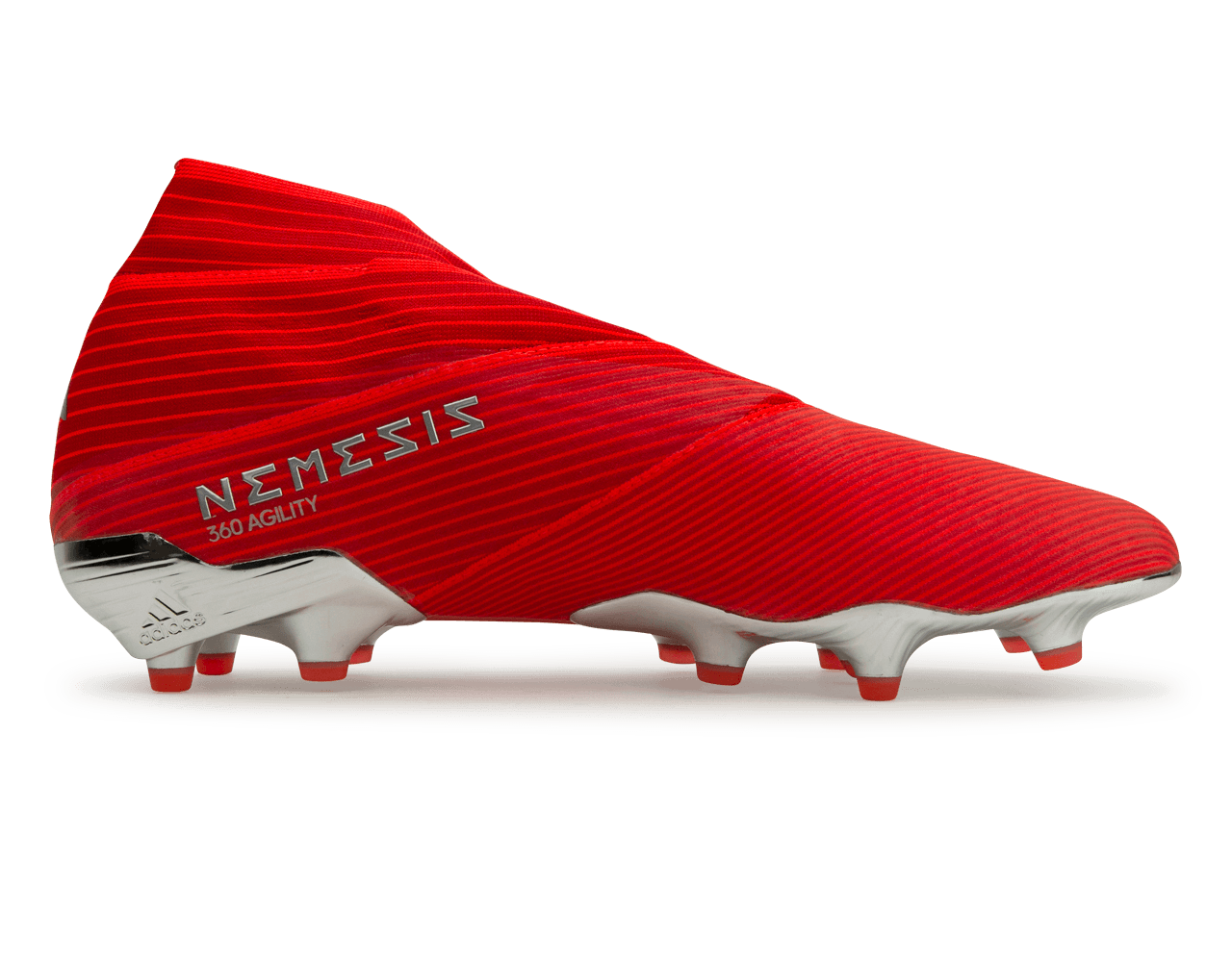 adidas Men's Nemeziz 19+ FG Active Red/Silver Metallic/Solar Red