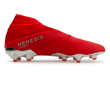 adidas Men's Nemeziz 19+ FG Active Red/Silver Metallic/Solar Red