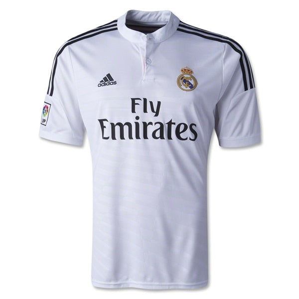 adidas Men's Real Madrid 14/15 Home Jersey White/Black/BlaPink