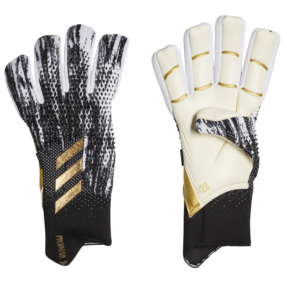 adidas Men's Predator 20 Pro Fingersave Goalkeeper Gloves White/Black/Gold