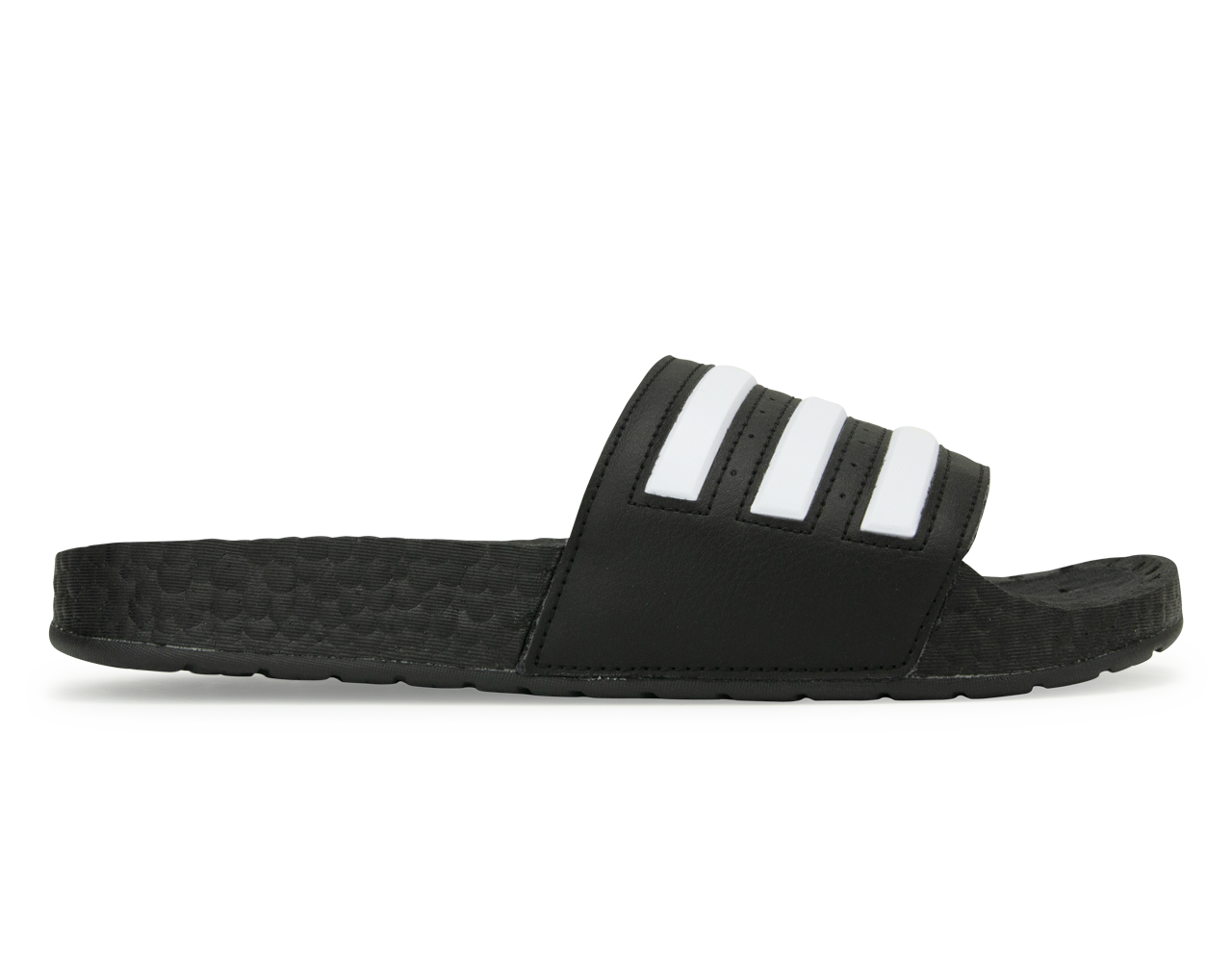 adidas Men's Adilette Boost Sandals Black/White Front