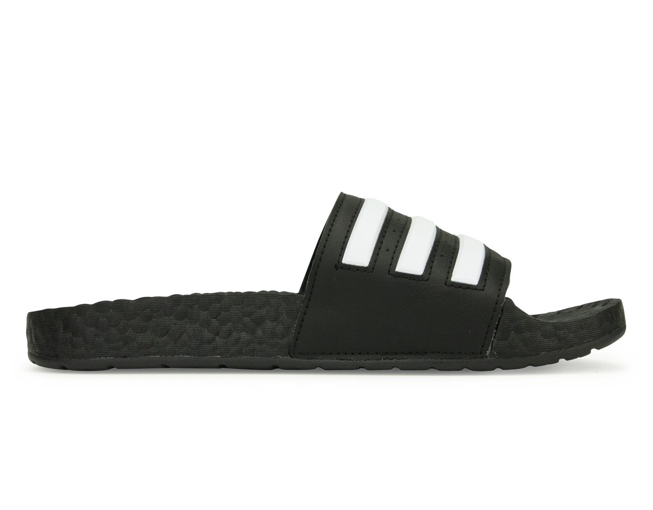 adidas Men's Adilette Boost Sandals Black/White Side