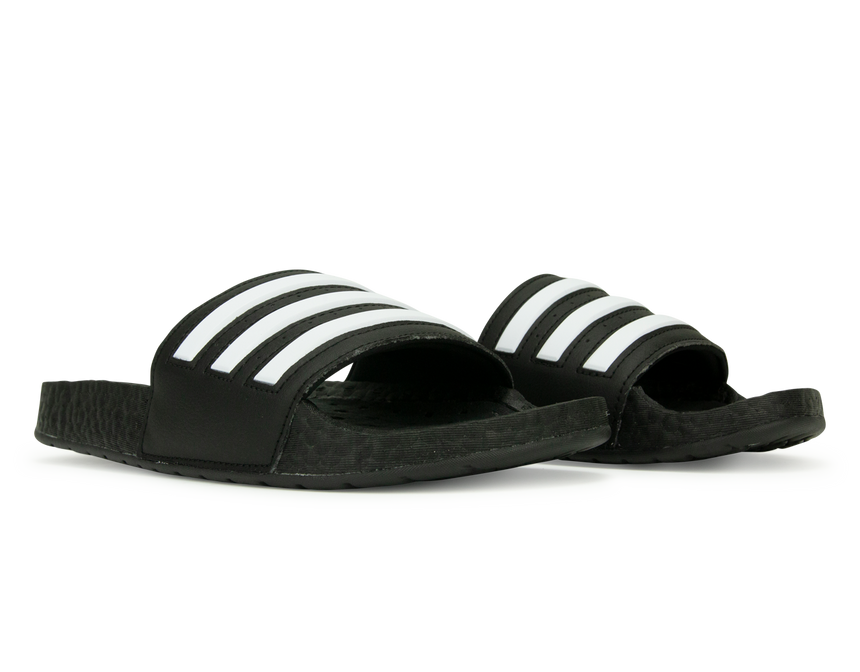adidas Men's Adilette Boost Sandals Black/White Together