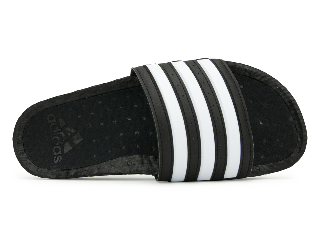 adidas Men's Adilette Boost Sandals Black/White Sole