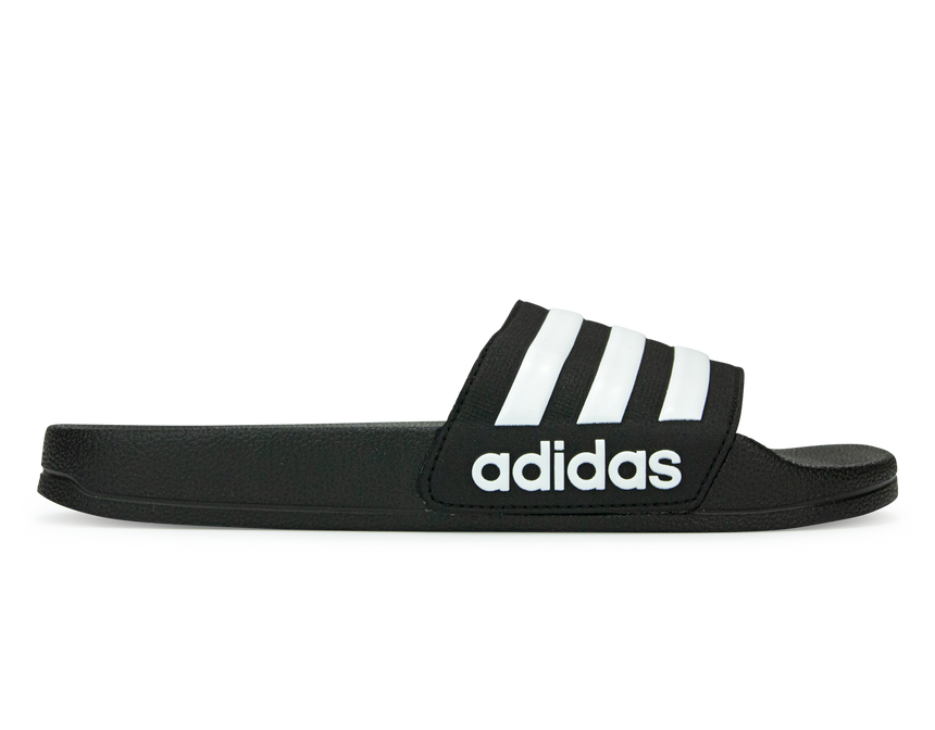 adidas Kids Adilette Shower Slides Black/White Side View