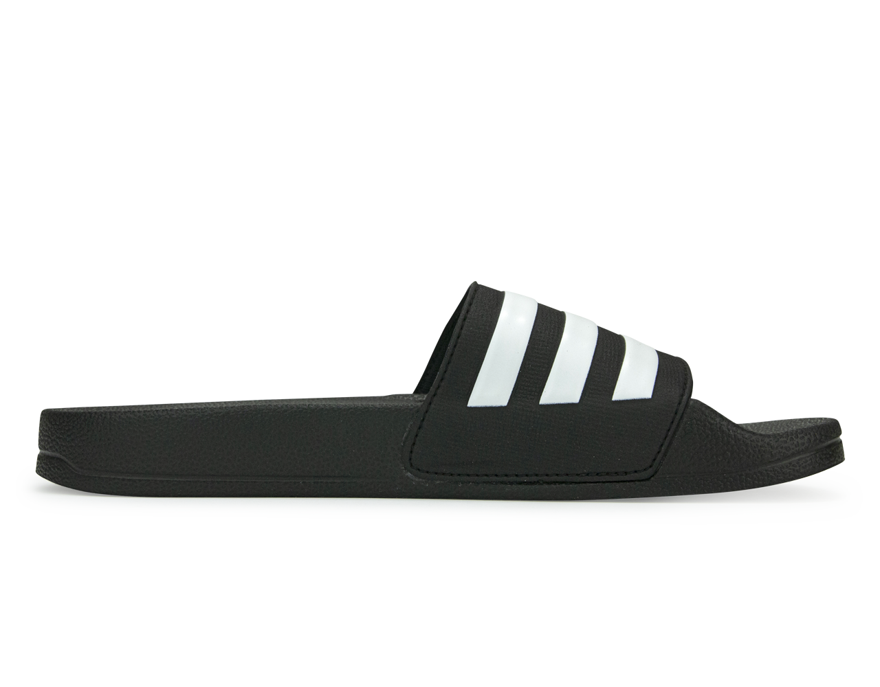 adidas Kids Adilette Shower Slides Black/White Side View 2