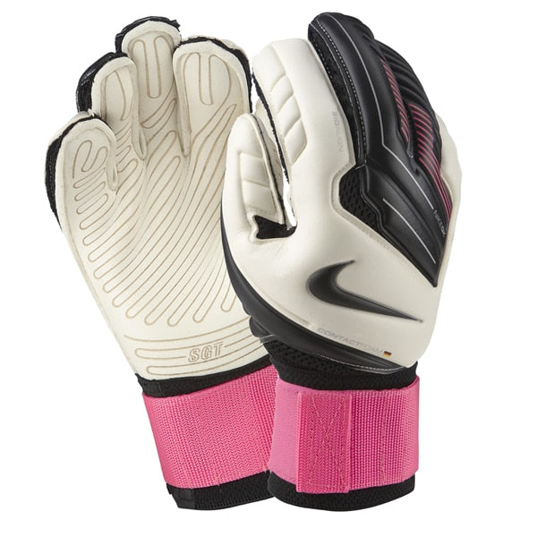 Nike GoalKeeper Premier SGT Goalkeeper Gloves White/Black/Pink – Soccer