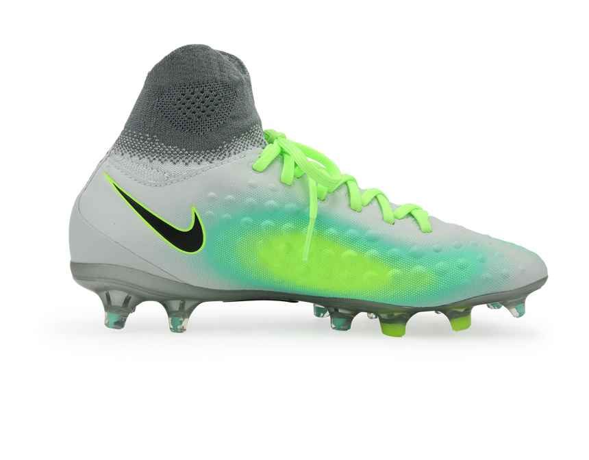 Nike Kids Magista Obra II FG Pure Platinum/Black/Ghost Green