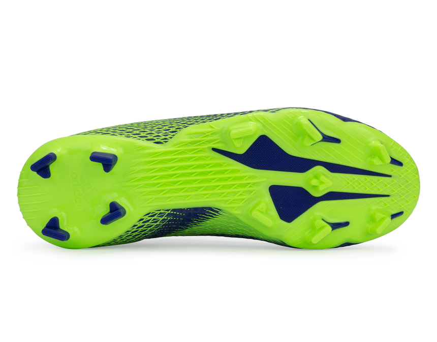 adidas Kids X Ghosted.3 Laceless FG Energy Ink/Signal Green Soleplate