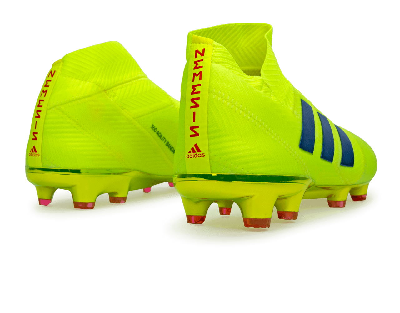 adidas Men s Nemeziz 18 FG Solar Yellow Blue 8.5