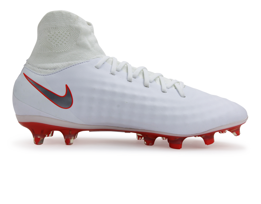 Nike Men's Magista Obra 2 Pro DF FG Dark White/Metallic Cool Grey/Light Crimson