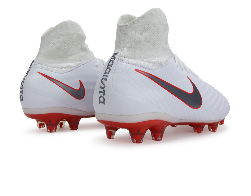 Nike Men's Magista Obra 2 Pro DF FG Dark White/Metallic Cool Grey/Light Crimson