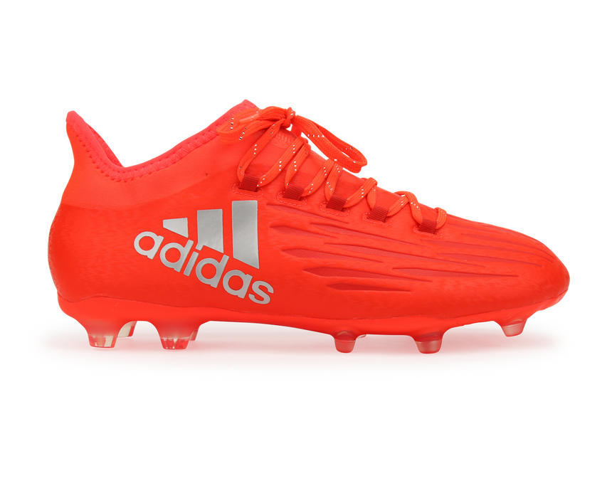 adidas Men's X 16.2 FG/AG Solar Red/Metalic Silver
