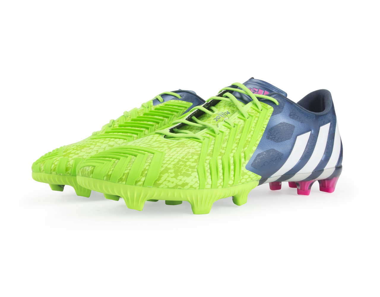 adidas Men's Predator FG Rich Blue/Running White/Neon Green Azteca Soccer