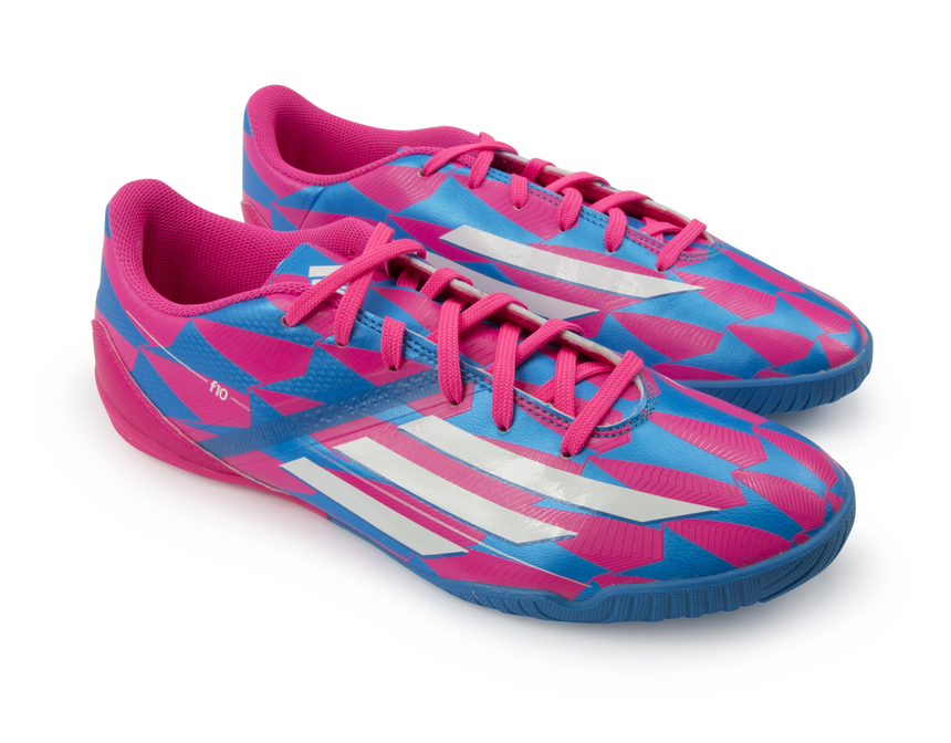Adidas Men's F10 (Messi) Indoor Soccer Shoes Solar Pink/White