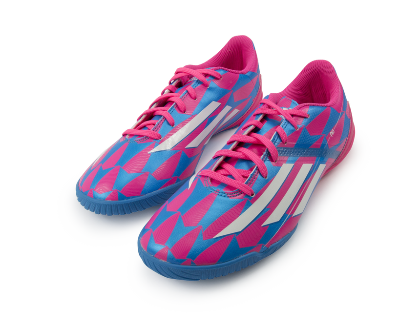 Adidas Men's F10 (Messi) Indoor Soccer Shoes Solar Pink/White