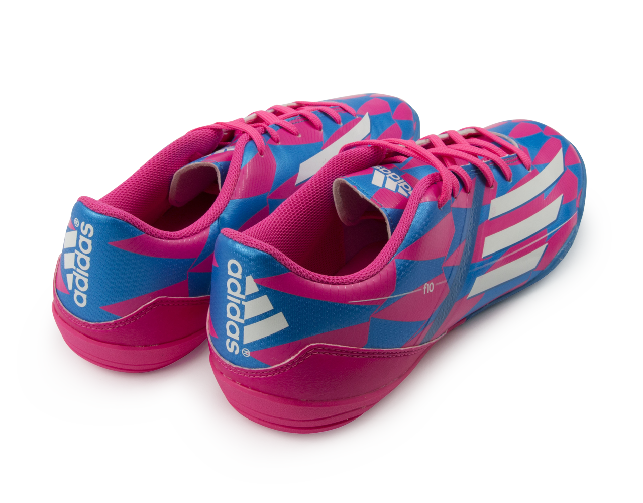 Adidas Men's F10 (Messi) Indoor Soccer Shoes Solar Pink/White/Solar Blue