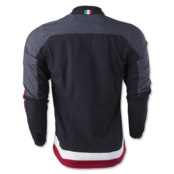 adidas Men's AC Milan Anthem Jacket Black/Victory Red/Core White
