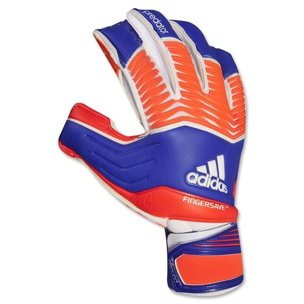 adidas Men's Goalkeeper Predator Zones Fingersave Gloves Night Flash/Solar Red/White