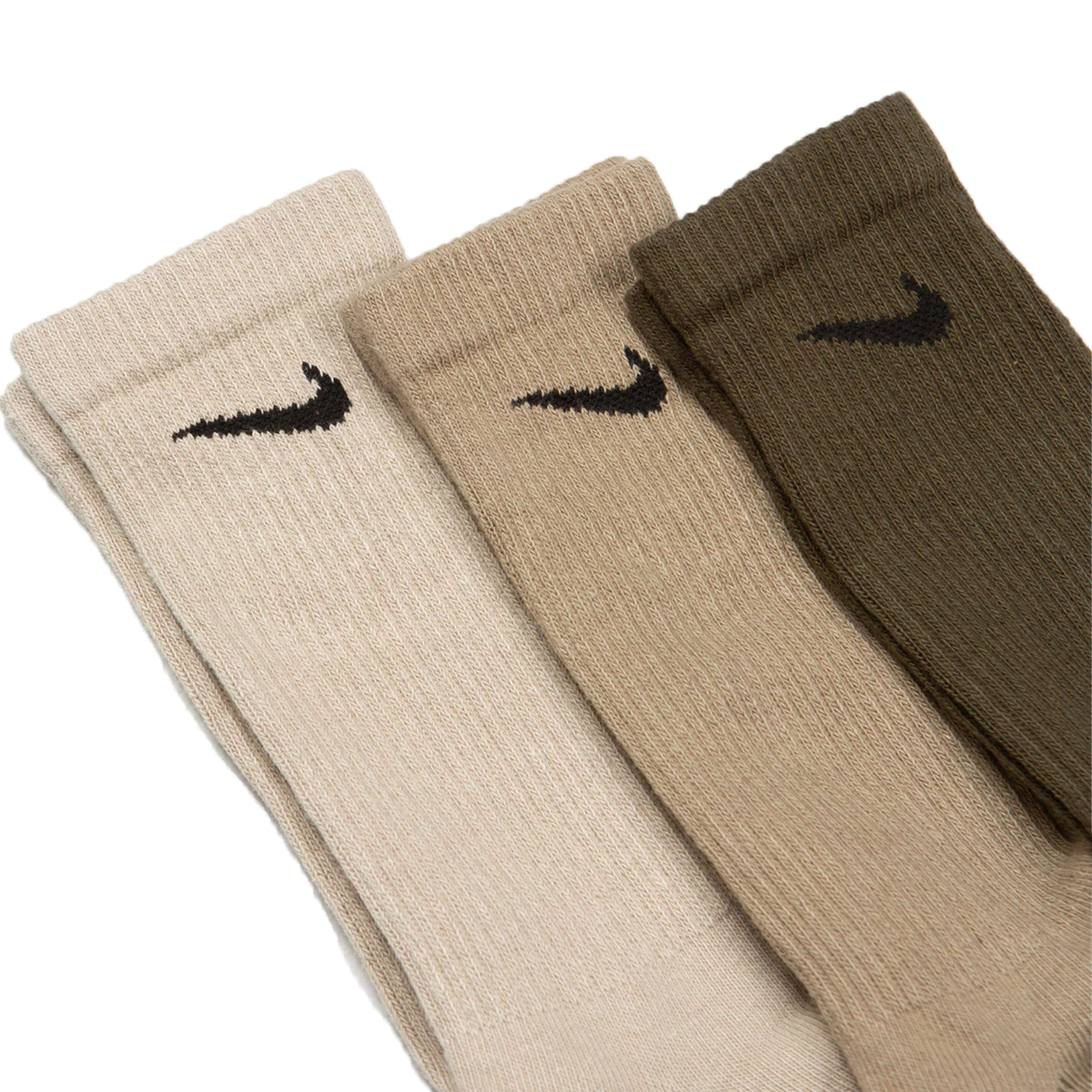 Nike Everyday Plus Cushioned Socks 3 Pack Olive/Stone/Khaki
