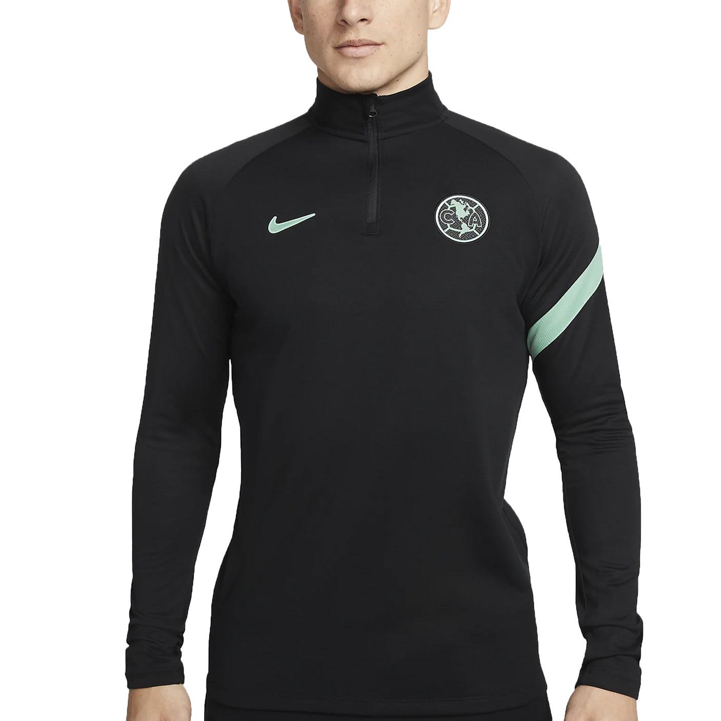 Nike Mens Club America DriFIT Academy Drill Top Black/Teal Front