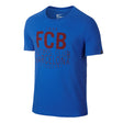 Nike Mens FC Barcelona Squad T-Shirt Royal/Red Front