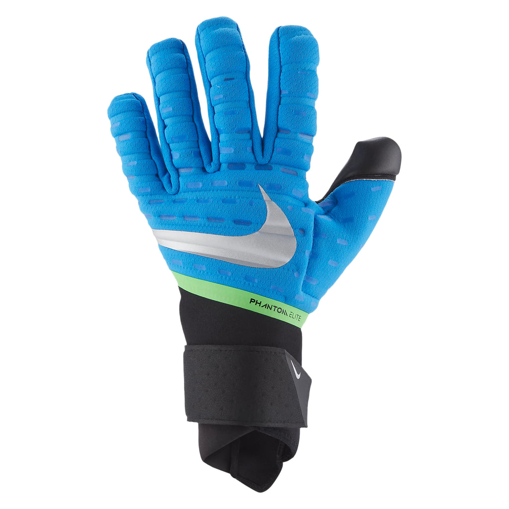 Nike Men's Phantom Elite Goalkeeper Gloves Photo Blue/Black Front