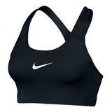Nike Womens Classic Swoosh Sports Bra Black/White Front