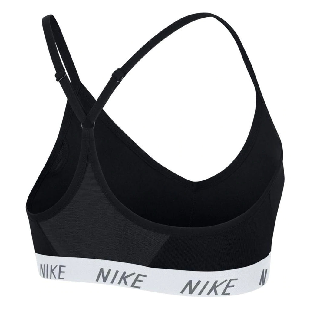 Nike Womens Indy DriFIT VNeck Sports Bra Black/White Back