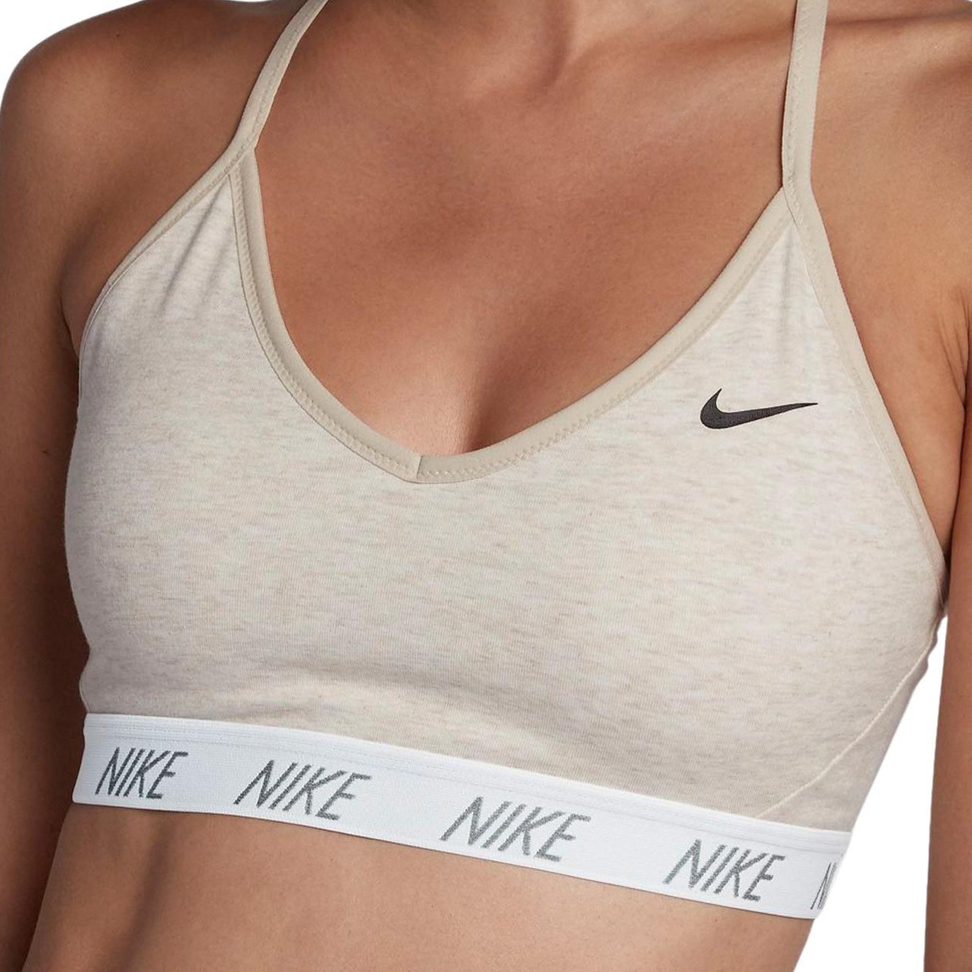 Nike Women's V-Neck Sports Bra Sand/White/Cool Grey – Azteca Soccer