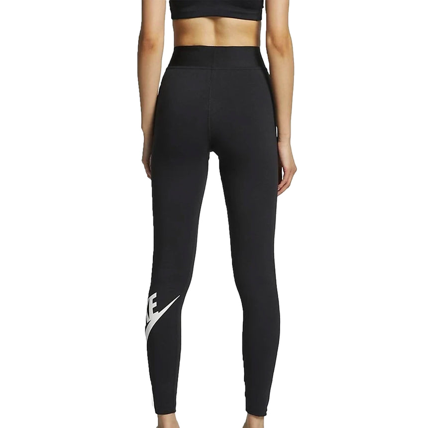 Nike Womens LegASee High Waist Tights Black/White Back