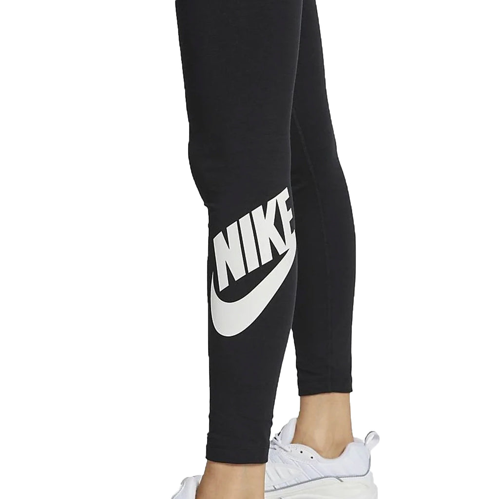 Nike Womens LegASee High Waist Tights Black/White Side