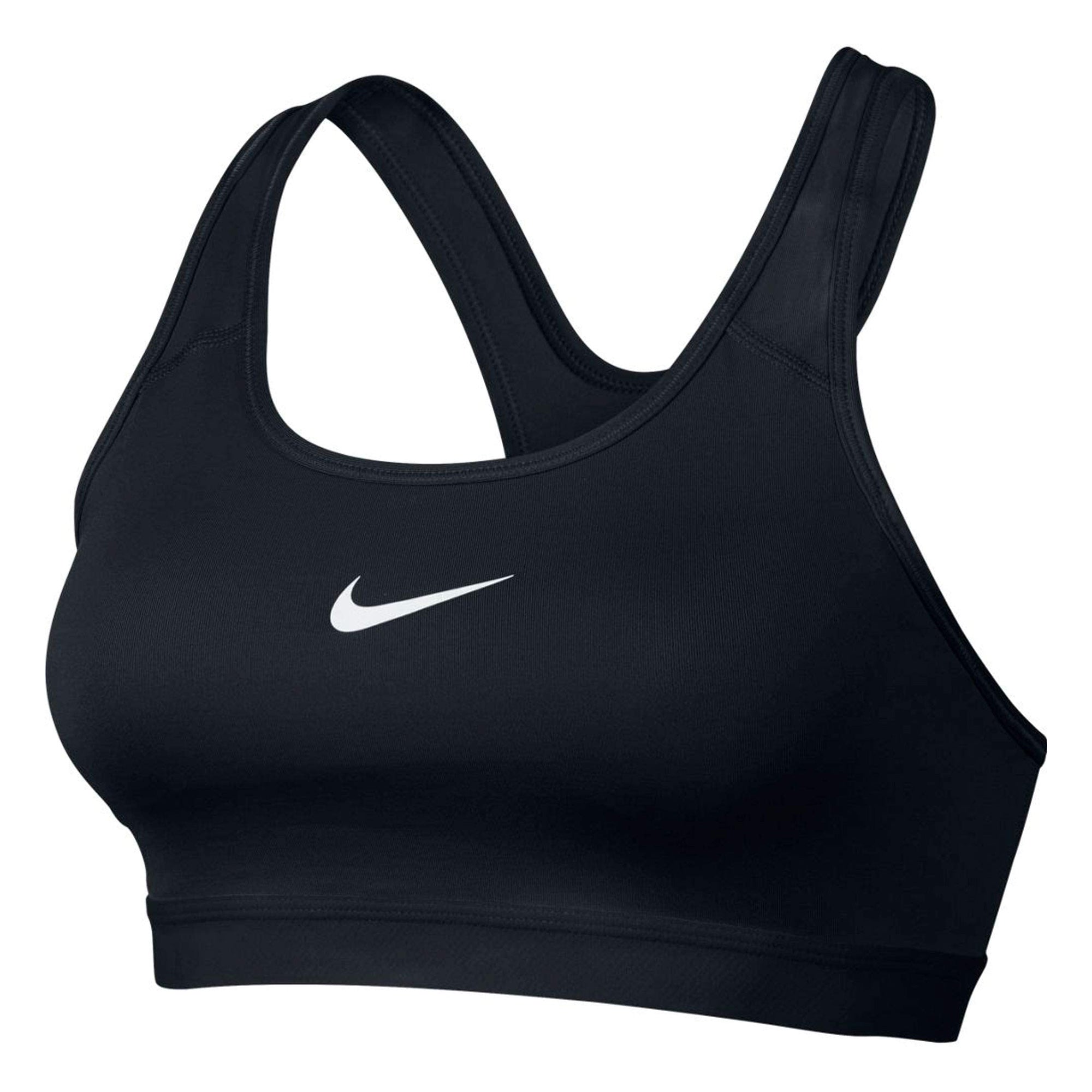 Nike Women's Pro Classic Padded Sports Bra (Carbon Heather/Black/Black), XL  