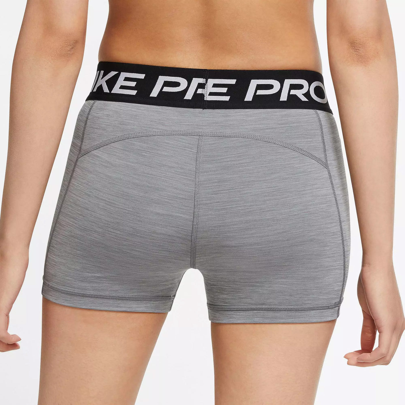 Nike Womens Pro Tight 3 Shorts Grey/Black Back