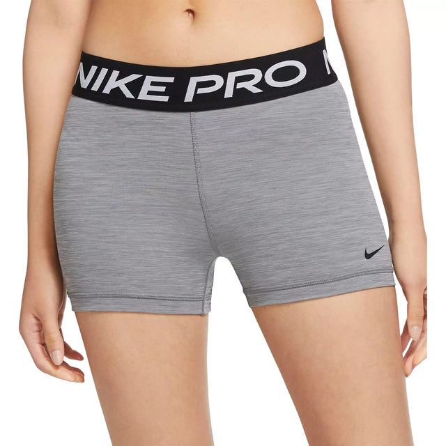 Nike Womens Pro Tight 3 Shorts Grey/Black Front