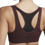 Nike Womens Shape Zip Sports Bra Burgundy Crush/Black Back